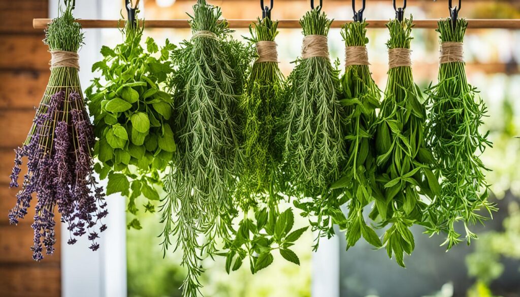 Aromatische Kräuter trocknen