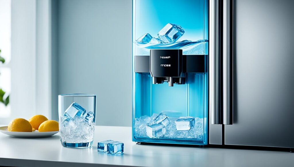 Wasser- und Eiswürfelspender
