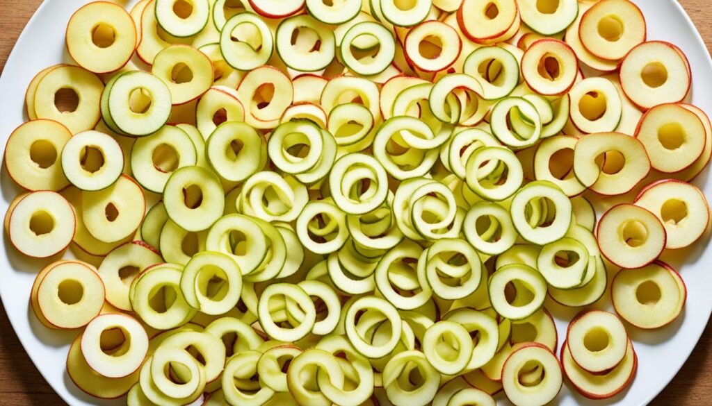 Apfelringe als Snack