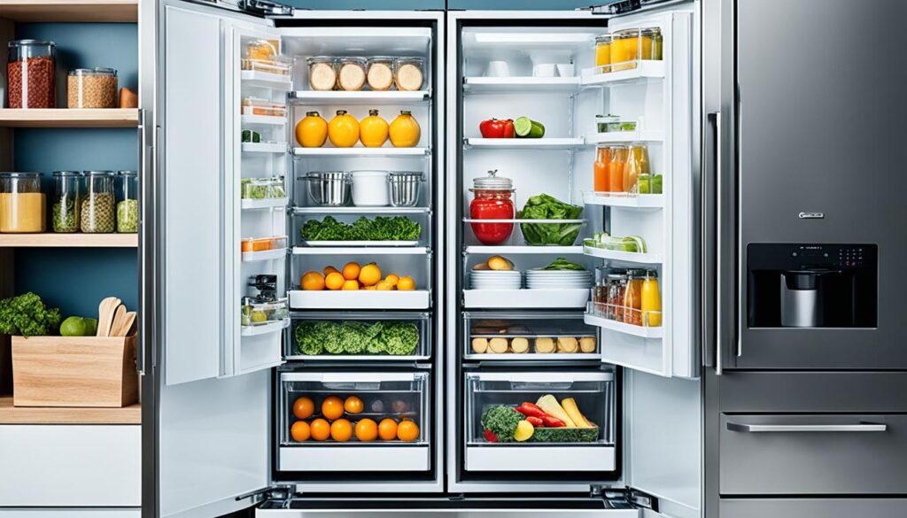 Aufbau Side-by-Side-Gefrierschrank