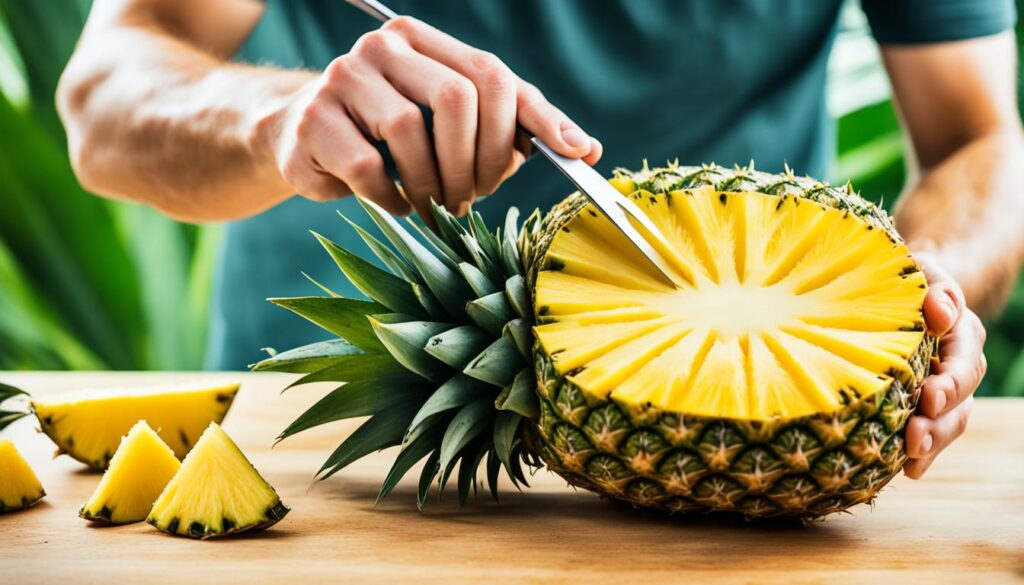 Ananas Augen entfernen