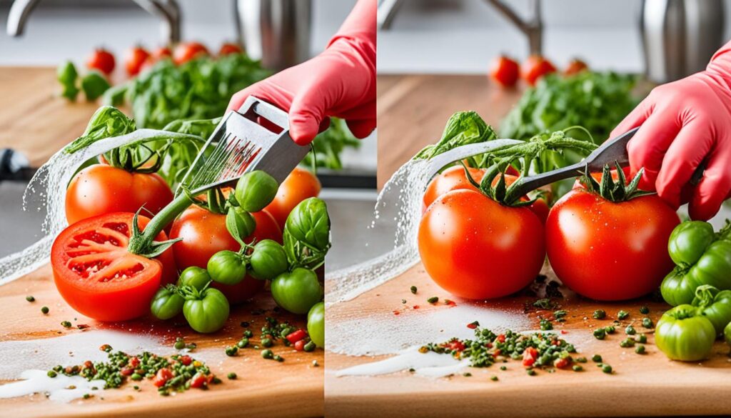 Tomaten vorbereiten