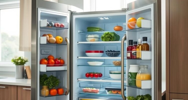 energieeffizienter Side-by-Side Kühlschrank