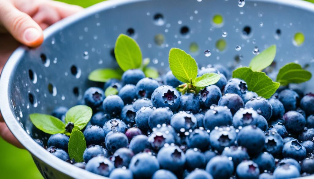 Blaubeeren vorbereiten
